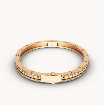 [Joyas Regalia] PULSERA DE ORO CON DIAMANTES PAVÉ Y ESPIRAL CERO 1