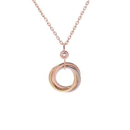 [Joyas Regalia] COLLAR TRINITY PLATA ORO ORO ROSA