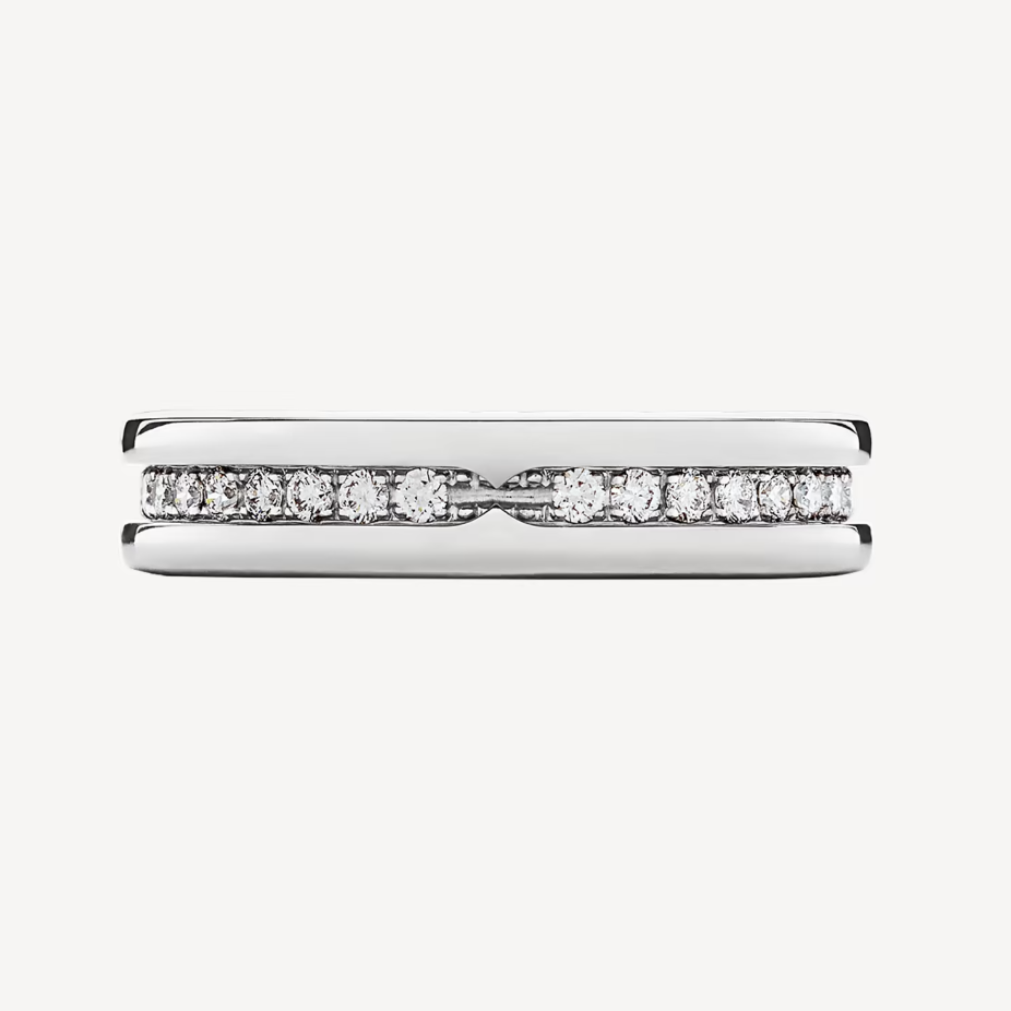 [Regalia jewelry]ZERO 1 ONE-BAND PAVED DIAMONDS ON THE SPIRAL RING
