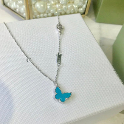 [Joyas Regalia]PULSERA MARIPOSA TURQUESA PLATA