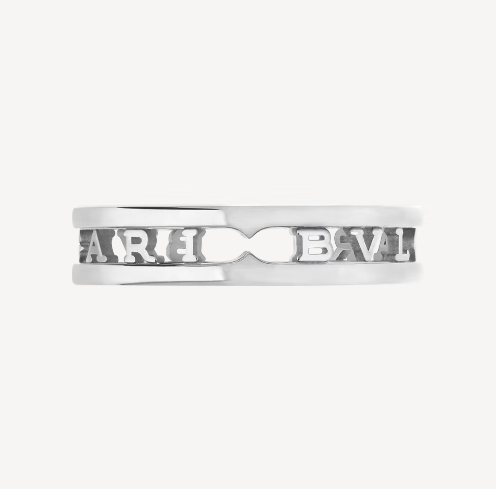 [Regalia jewelry]ZERO 1 ONE-BAND WITH OPENWORK LOGO SPIRAL RING