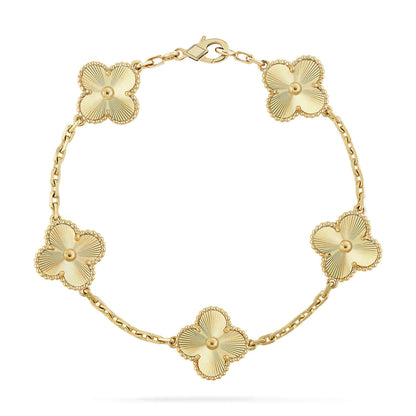 [Joyas Regalia]Pulsera láser de 5 flores de trébol 