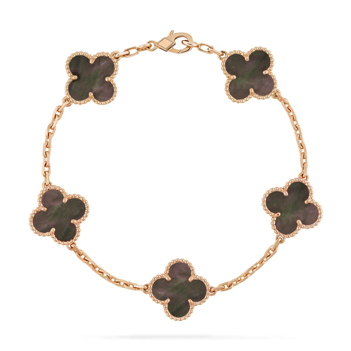 [Regalia jewelry]CLOVER 5 MOTIF GRAY MOP  BRACELET