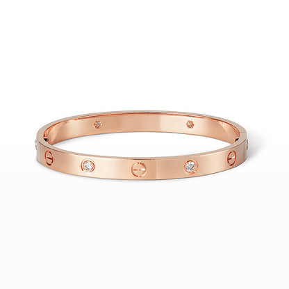 [Joyas Regalia] PULSERA LOVE 6.1MM 4 DIAMANTES 
