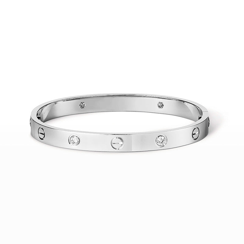 [Joyas Regalia] PULSERA LOVE 6.1MM 4 DIAMANTES 
