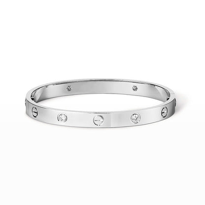 [Joyas Regalia] PULSERA LOVE 6.1MM 4 DIAMANTES 