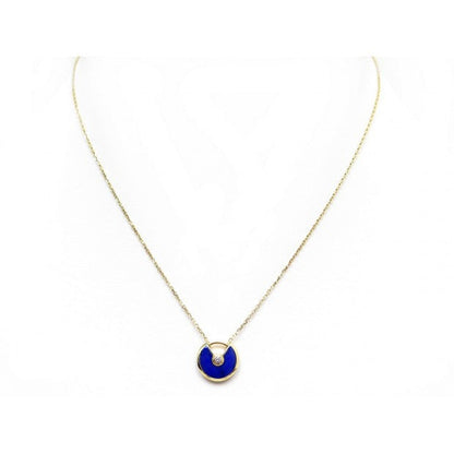 [Regalia jewelry]AMULETTE ROSE GOLD AGATE NECKLACE