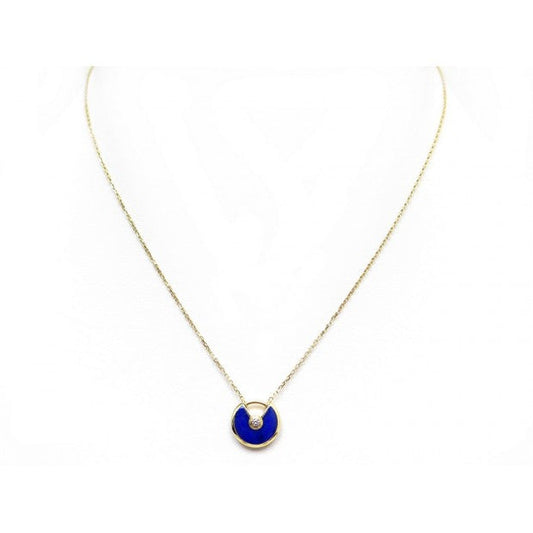 [Regalia jewelry]AMULETTE ROSE GOLD AGATE NECKLACE