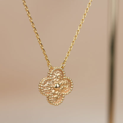 [Joyas Regalia] COLLAR DE TRÉBOL DE 15 MM BRONCEADO