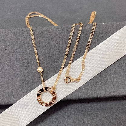 [Regalia jewelry]LOVE NECKLACE 16MM 2 DIAMONDS