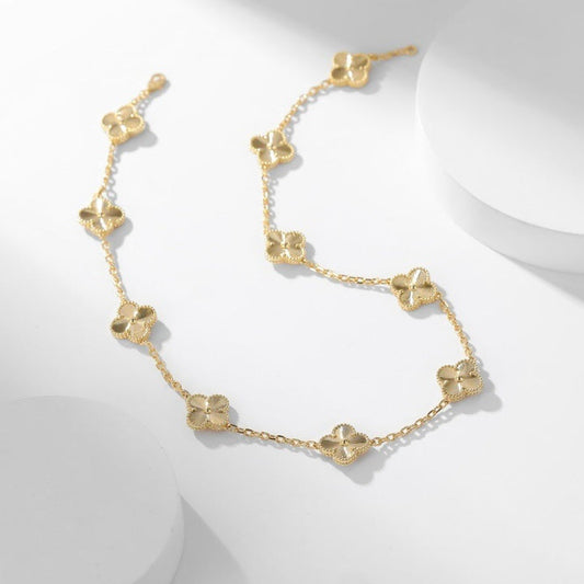 [Regalia jewelry]CLOVERS THE 10-MOTIFS LASER NECKLACE