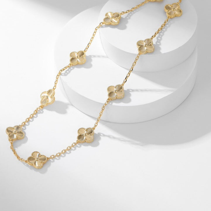 [Regalia jewelry]CLOVERS THE 10-MOTIFS LASER NECKLACE