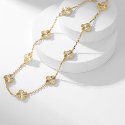 [Regalia jewelry]CLOVERS THE 10-MOTIFS LASER NECKLACE