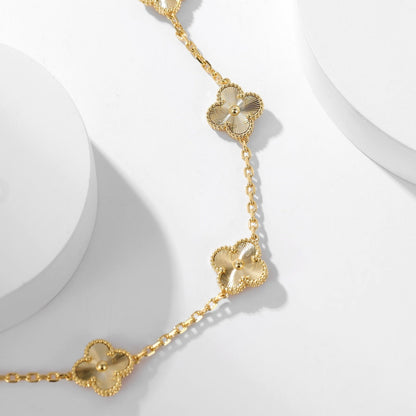 [Regalia jewelry]CLOVERS THE 10-MOTIFS LASER NECKLACE