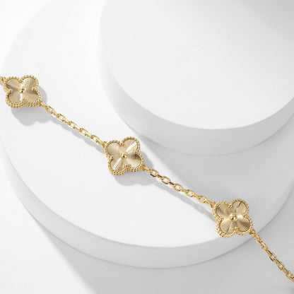 [Regalia jewelry]CLOVERS THE 10-MOTIFS LASER NECKLACE