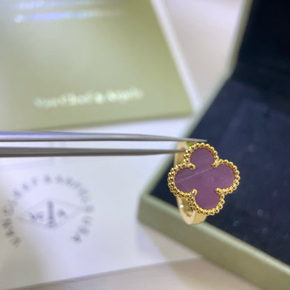 [Regalia jewelry]CLOVER  PURPLE VIOLET RING
