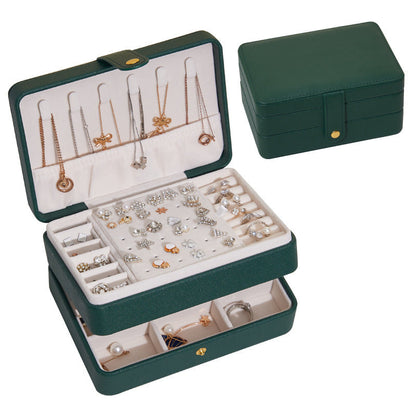 BOÎTE À BIJOUX CRÉATIVE EN CUIR PU MULTICOUCHE BOÎTE DE RANGEMENT DE BIJOUX