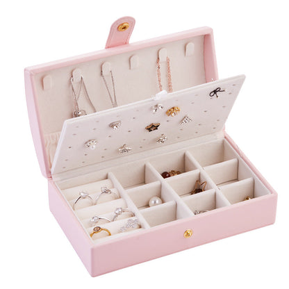 Superbe coffret à bijoux portable en cuir synthétique