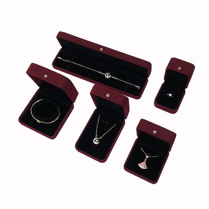 COFFRET À BIJOUX EN FLANELLE COFFRET CADEAU (SANS LOGO)