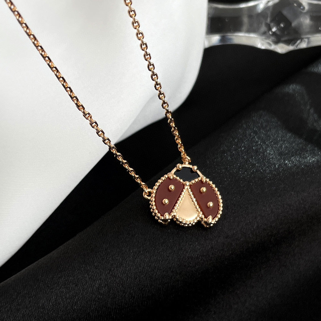 [Joyas Regalia] COLLAR DE MARIQUITA CON CORNALINAS DE LA SUERTE