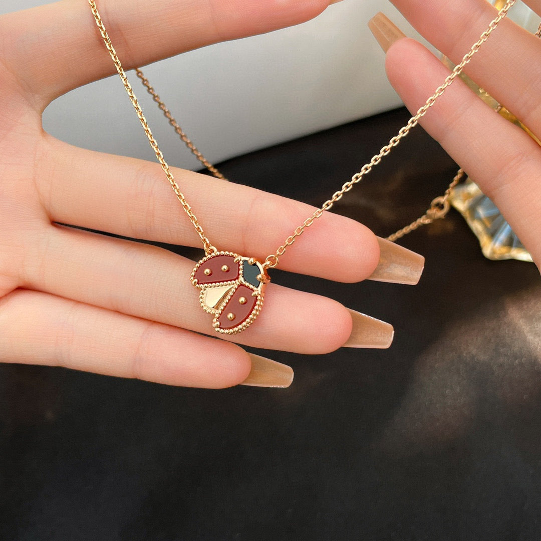 [Joyas Regalia] COLLAR DE MARIQUITA CON CORNALINAS DE LA SUERTE