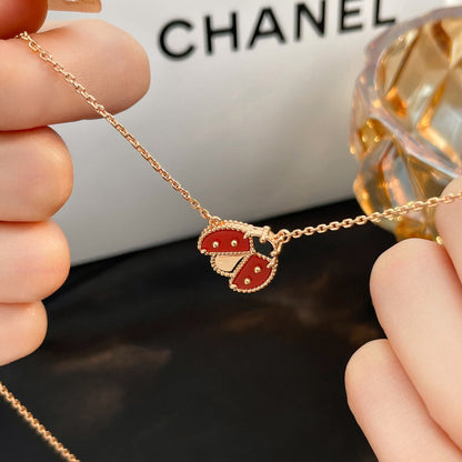 [Joyas Regalia] COLLAR DE MARIQUITA CON CORNALINAS DE LA SUERTE