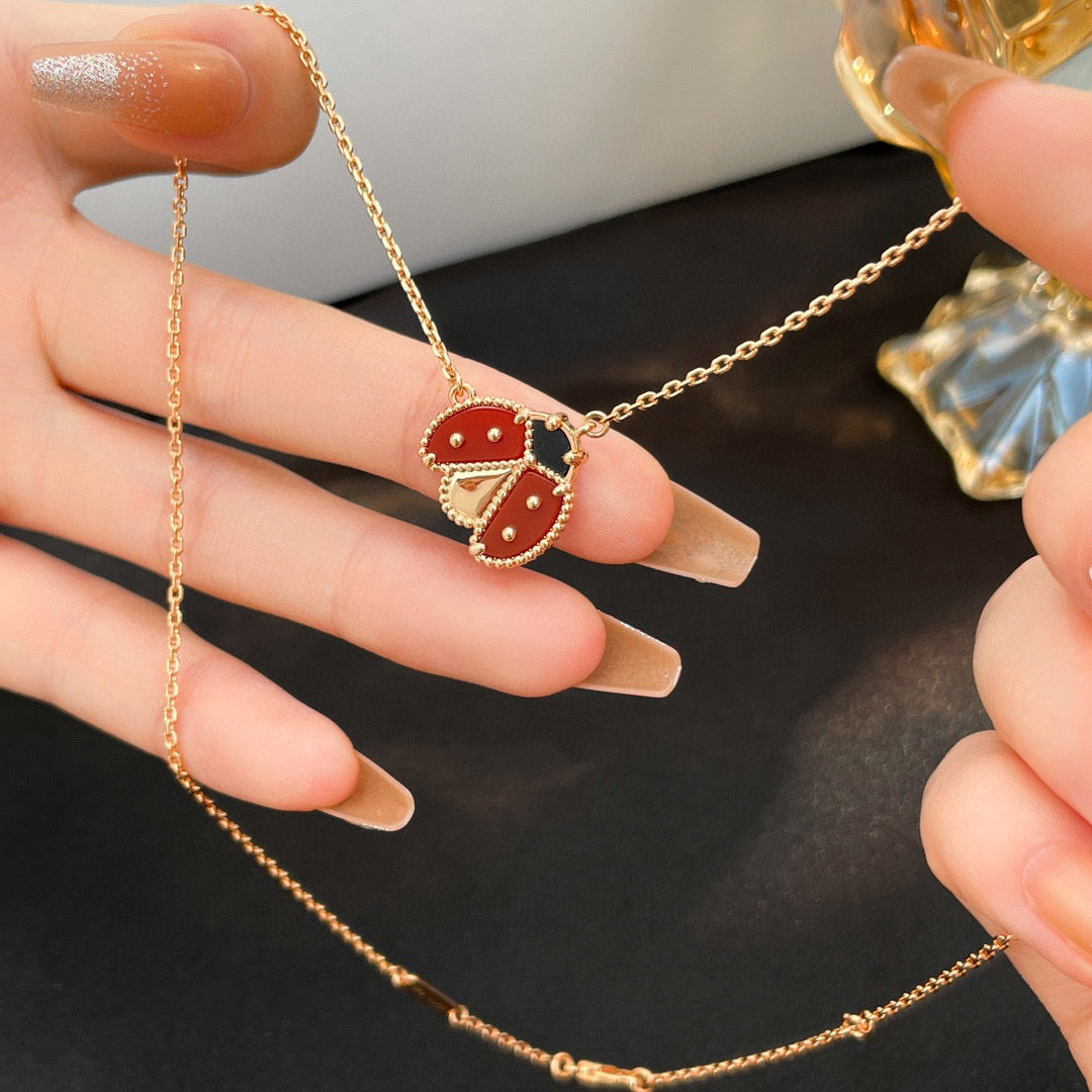 [Joyas Regalia] COLLAR DE MARIQUITA CON CORNALINAS DE LA SUERTE
