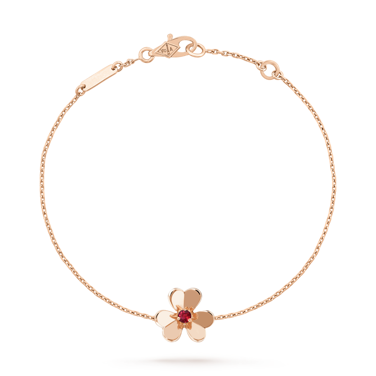 [Joyas Regalia]PULSERA FRIVOLE DE MALAQUITA ROSA CON FLOR DE ORO