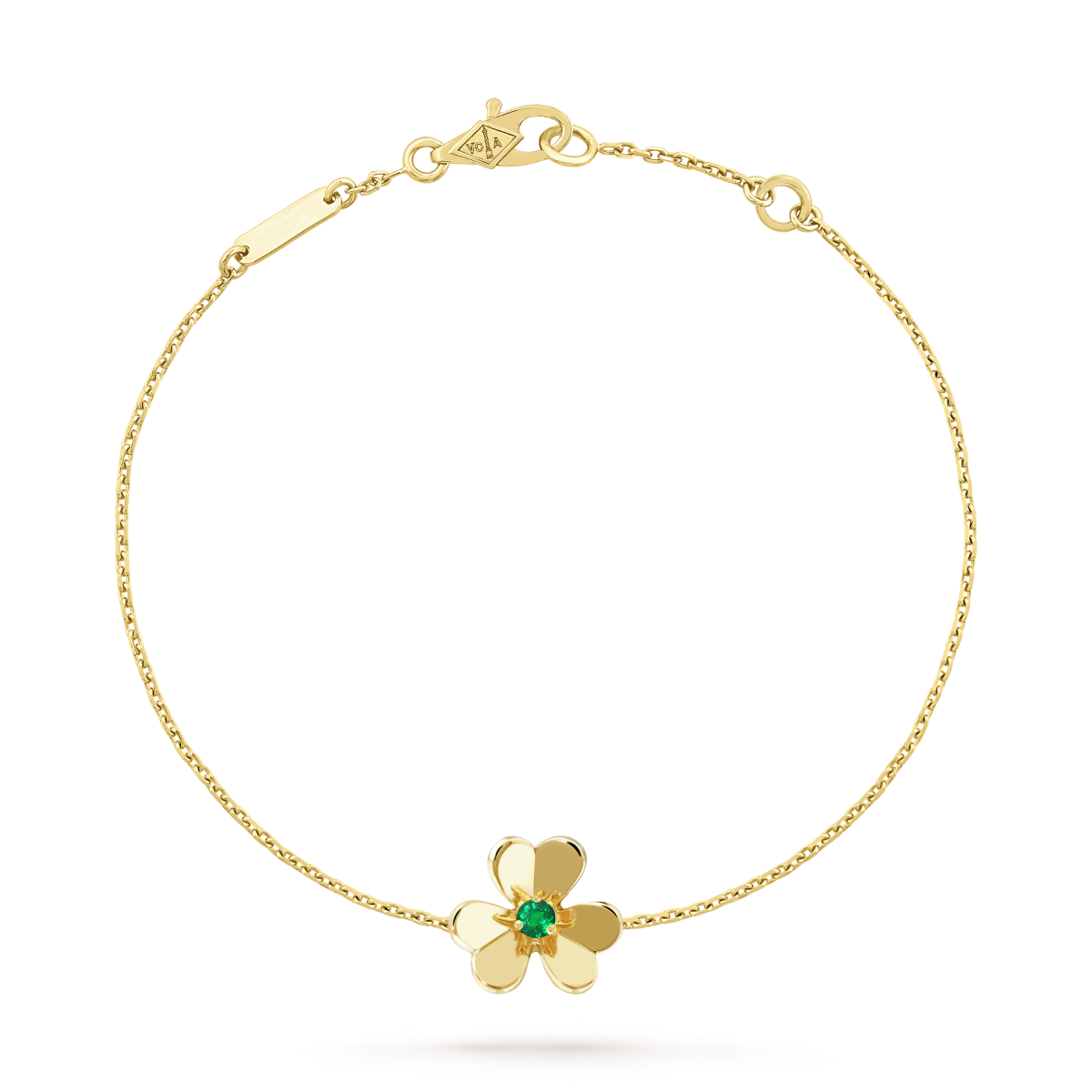 [Joyas Regalia]PULSERA FRIVOLE DE MALAQUITA ROSA CON FLOR DE ORO