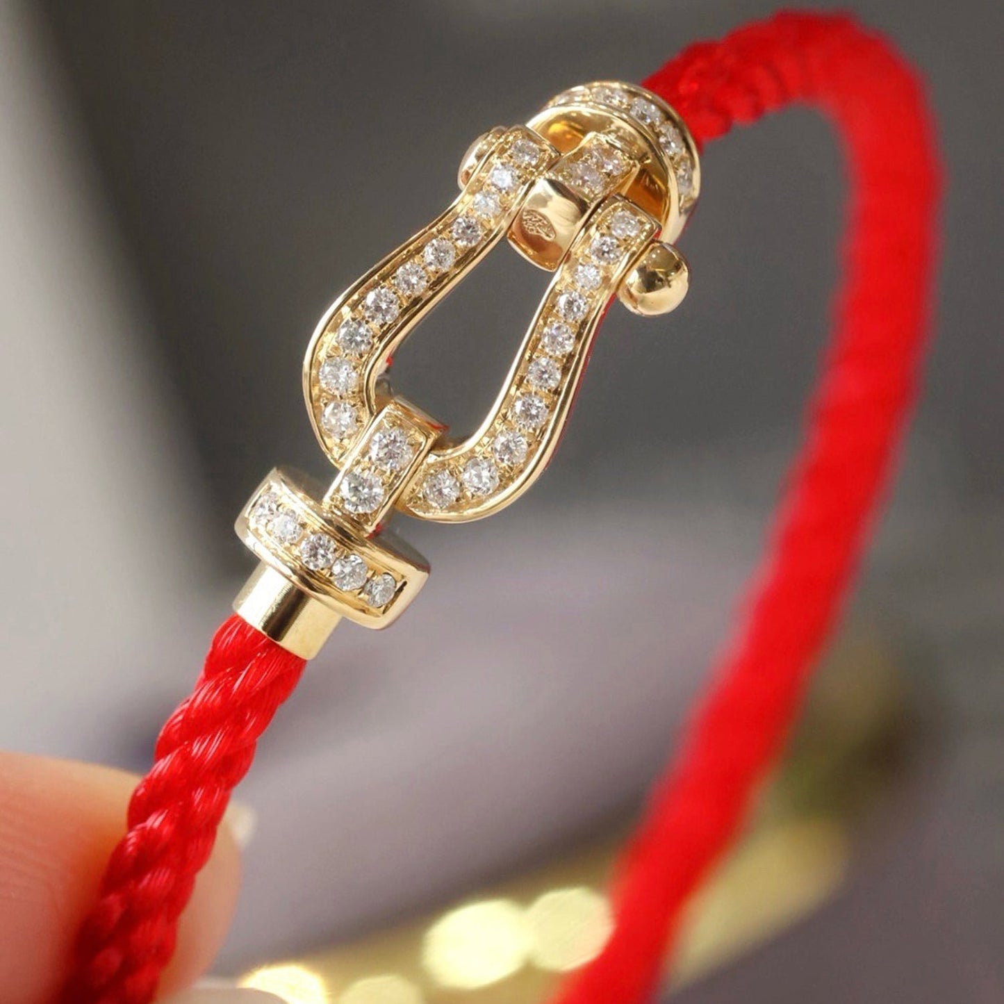 [Regalia jewelry]FORCE LARGE HORSESHOE FULL DIAMOND BRACELET SILVER