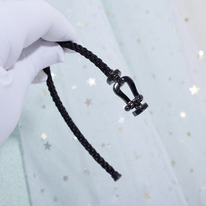 [Joyas Regalia] PULSERA SAMURAI NEGRA DE HERRADURA SERIE GRANDE FORCE
