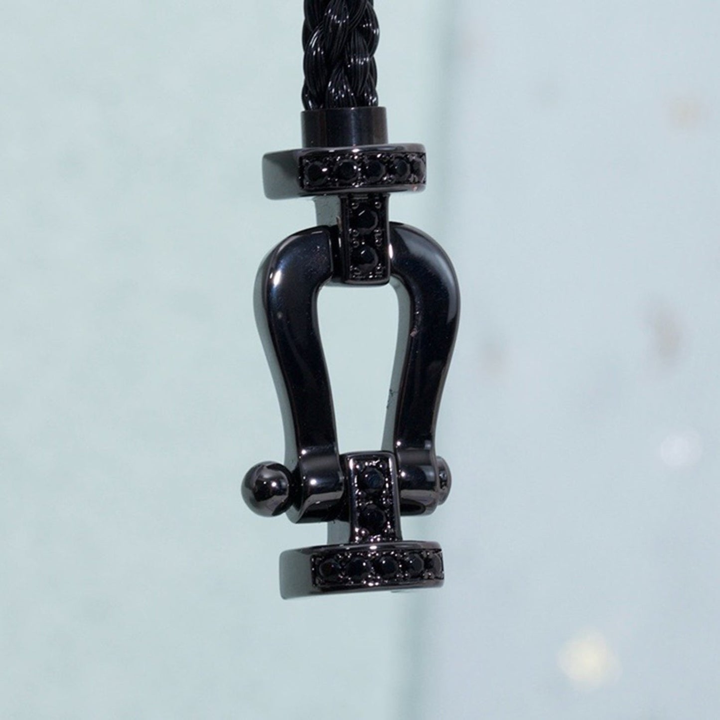 [Joyas Regalia] PULSERA SAMURAI NEGRA DE HERRADURA SERIE GRANDE FORCE
