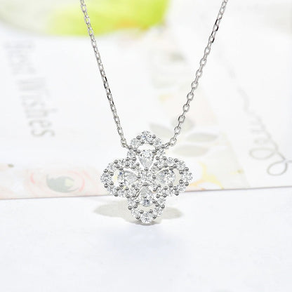 [Regalia jewelry]LOOP NECKLACE FULL MOTIF DIAMOND 16MM MULTIPLE COLORS