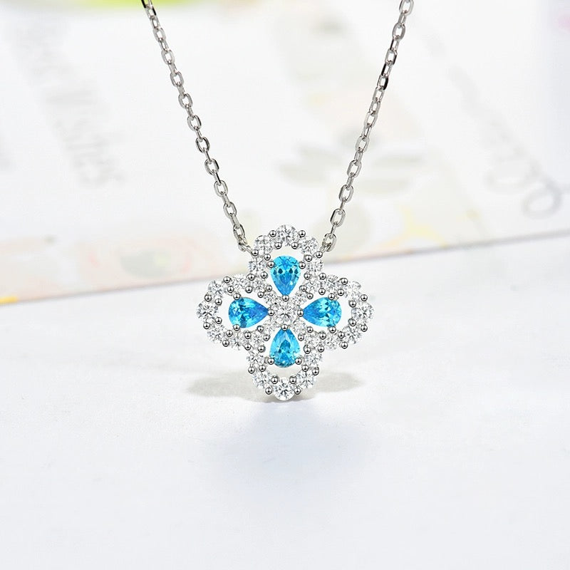 [Regalia jewelry]LOOP NECKLACE FULL MOTIF DIAMOND 16MM MULTIPLE COLORS