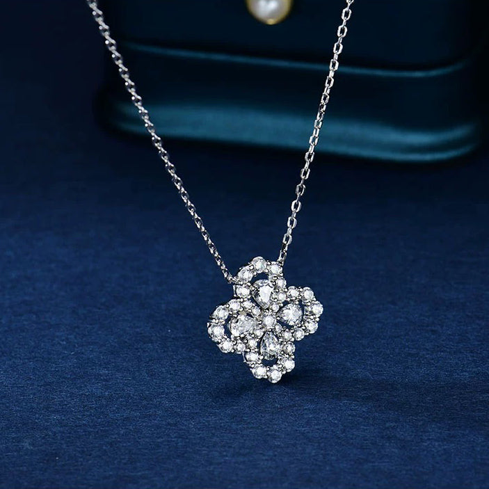 [Regalia jewelry]LOOP NECKLACE FULL MOTIF DIAMOND 16MM MULTIPLE COLORS