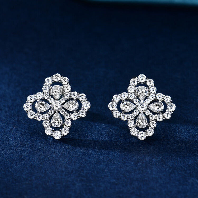 [Joyas Regalia] PENDIENTES DE ARO CON MOTIVO COMPLETO DE DIAMANTE DE 16 MM