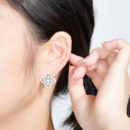 [Joyas Regalia] PENDIENTES DE ARO CON MOTIVO COMPLETO DE DIAMANTE DE 16 MM