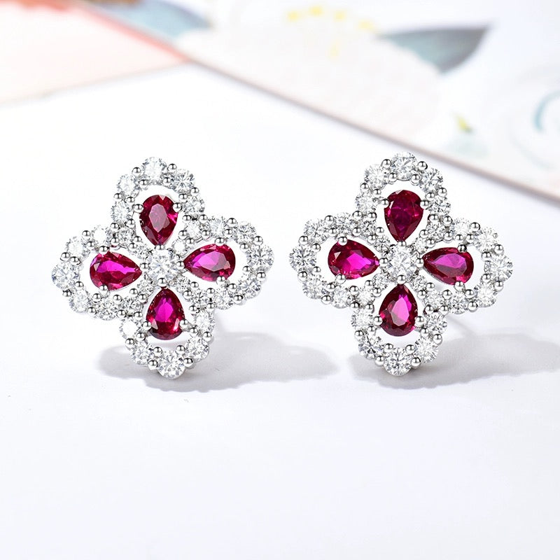 [Joyas Regalia] PENDIENTES DE ARO CON MOTIVO COMPLETO DE DIAMANTE DE 16 MM