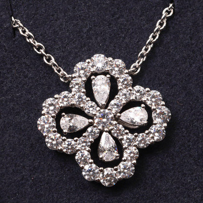 [Regalia jewelry]LOOP NECKLACE FULL MOTIF DIAMOND 16MM MULTIPLE COLORS