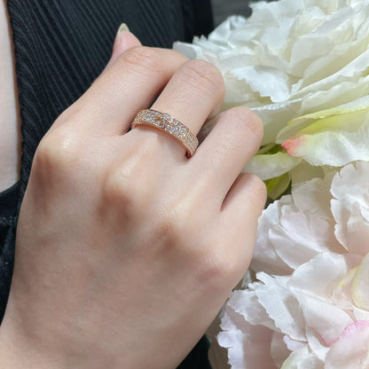 [Joyas Regalia] ANILLO KELLY DE ORO ROSA CON DIAMANTES