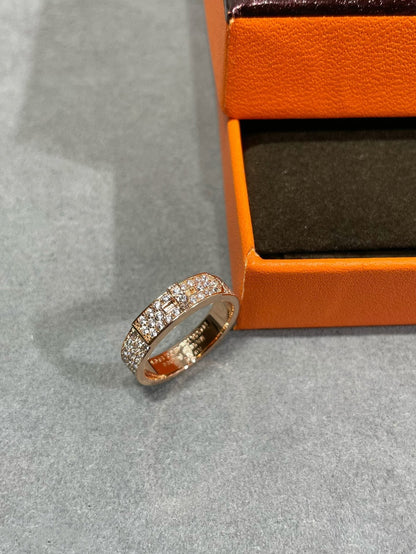 [Joyas Regalia] ANILLO KELLY DE ORO ROSA CON DIAMANTES