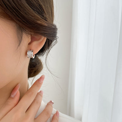 [Bijoux Regalia]Boucles d'oreilles pavées de diamants ZERO 1