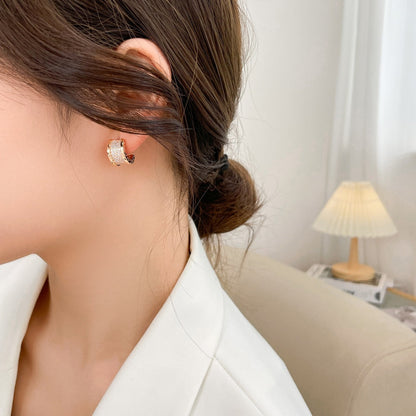 [Bijoux Regalia]Boucles d'oreilles pavées de diamants ZERO 1