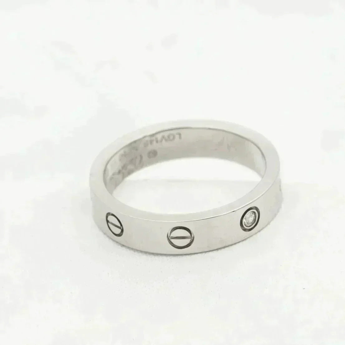 [Joyas Regalia] ANILLO DE AMOR 4MM 1 DIAMANTE PLATA