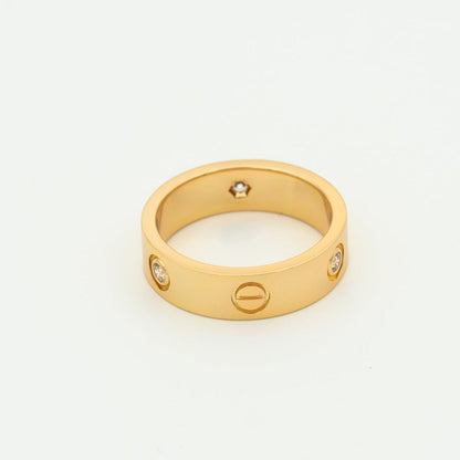 [Joyas Regalia] ANILLO DE AMOR 5,5 MM 3 DIAMANTES ORO ROSA