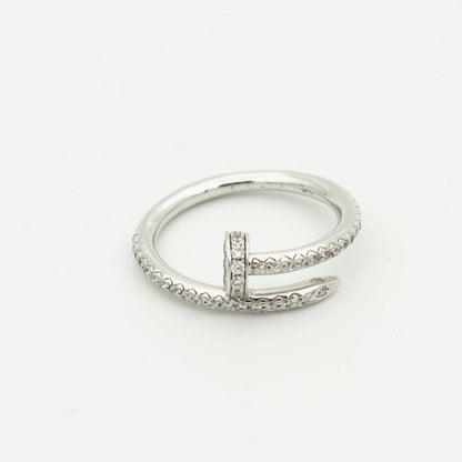 [Joyas Regalia] ANILLO JUSTE DE PLATA DE 1,8 MM CON DIAMANTES