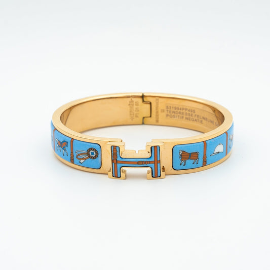 [Joyas Regalia]PULSE H ORO ROSA CERÁMICA AZUL