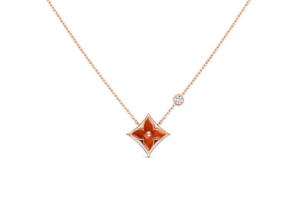 [Joyas Regalia]COLLAR ESTRELLA ORO ROSA 1 DIAMANTE