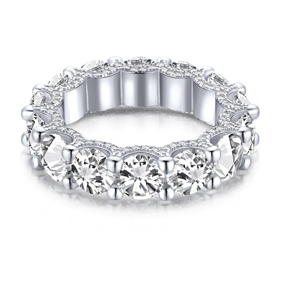 [Joyas Regalia] Precioso anillo de tenis de corte redondo