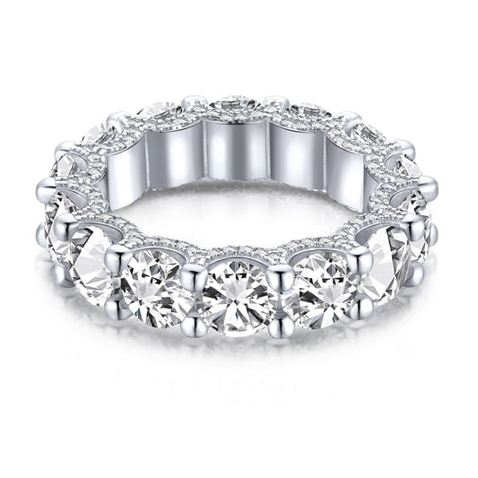 [Joyas Regalia] Precioso anillo de tenis de corte redondo